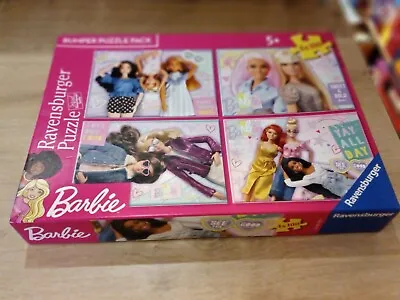 Buy 🧩 Barbie Bumper Puzzle Pack 4x100 Piece Puzzles Ravensburger Complete 36x26cm  • 6£