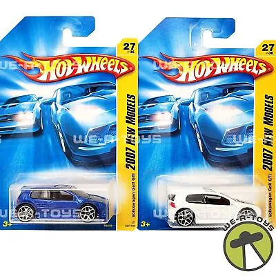 Buy Hot Wheels Volkswagen Golf GTI Set Of 2 White And Blue New Models Mattel NRFP • 42.02£