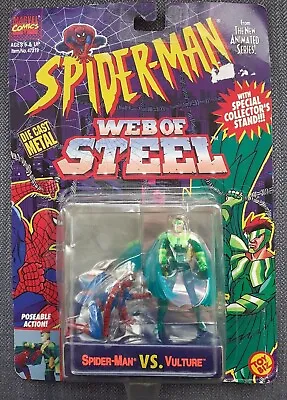 Buy Web Of Steel Spider-man Vs Vulture Die Cast Metal Figurine Set Toy Biz 1994 • 10.30£
