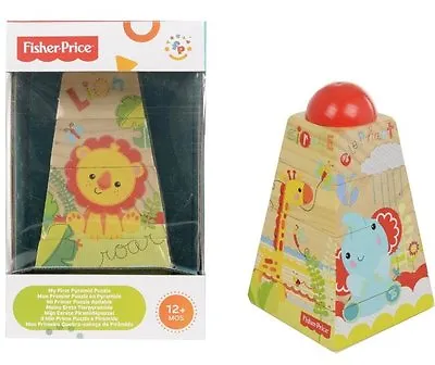Buy Fisher Price Wooden My First Toys Dominoes, Pyramid Tower, Cube Block, Crocodile • 10.99£