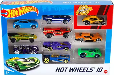 Buy 10-Car Pack Of 1:64 Scale Vehicles​, Gift For Collectors Hot Wheels  Hot Wheels. • 15.27£