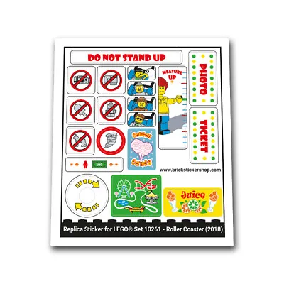 Buy Replacement Sticker For Set 10261 - Roller Coaster • 6.16£