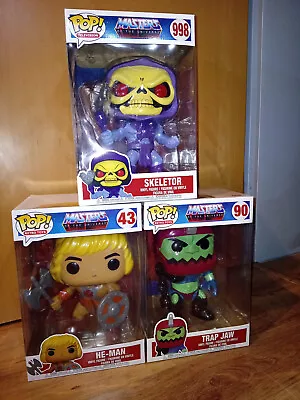 Buy Masters Of The Universe Collection: 3x Funko PoP Jumbo: SKELETOR, HE-MAN, TRAP-JAW • 47.10£