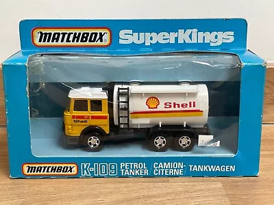 Buy Matchbox Super Kings K-109 Iveco Shell Petrol Tanker Mint In NM Box England 1983 • 29.99£