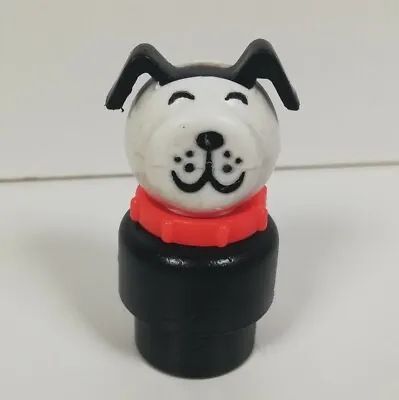 Buy Vintage Fisher Price Little People Dog Figure Black And White  • 8.99£