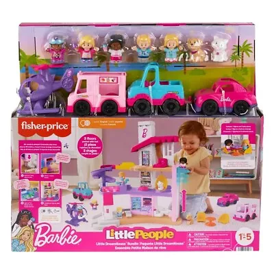 Buy Fisher Price Little People Barbie Dreamhouse With 4 Vehicles & Bonus Figures • 89.50£