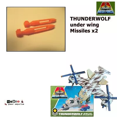 Buy Kenner Megaforce Thunderwolf Helicopter - REPLACEMENT MISSILES X2 - Mega Force • 5.95£