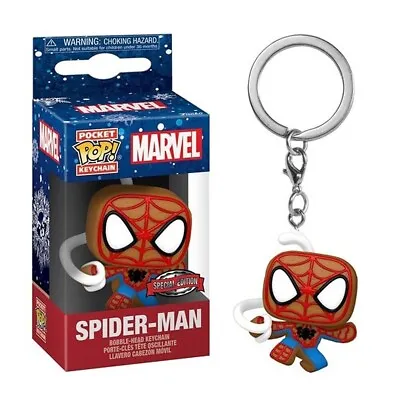 Buy Funko Pocket POP Keychain Marvel Spider Man Collectible Figure - Holiday Special • 9.99£