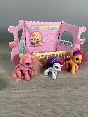 Buy My Little Pony Newborn Cuties Nursery Bedroom Play Set With Figures Ponies G3.5 • 9.99£