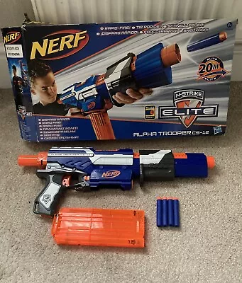 Buy Nerf  N-Strike Alpha Trooper Cs-12 With Box Good Condition • 1.25£