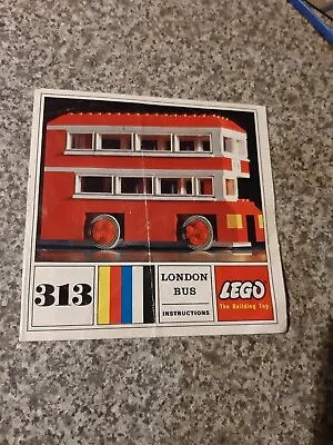 Buy Vintage 1970s LEGO London Bus Instruction Leaflet Booklet 313 Collectable • 2£