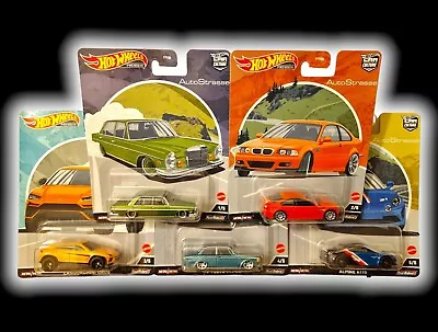 Buy Hot Wheels CAR CULTURE AUTOSTRASSE MERCEDES BMW VOLVO ALPINE SET OF 5  IN STOCK • 40£