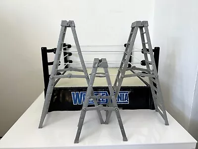 Buy WWE Ladder Wrestling Figure Accessory Bundle X 3 Mattel Elite Large 10” & 7” • 17.99£