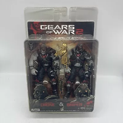 Buy NECA Gears Of War 2 Locust Drone & Locust Sniper Twin Pack Action Figure Set ‘09 • 139.99£