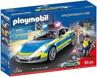 Buy PLAYMOBIL 70066 - Police Porsche 911 Carrera 4S - Lights & Sound - New & Sealed • 49.90£