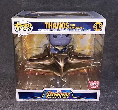 Buy FUNKO POP MARVEL - No. 303 - COLLECTOR CORPS EXCLUSIVE - THANOS With SANCTUARY 2 • 17.50£