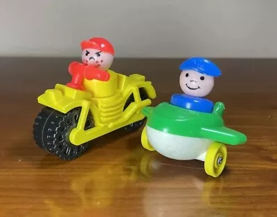 Buy Vintage Fisher Price Little People Motor Bike And Aeroplane Good Condition • 18.99£