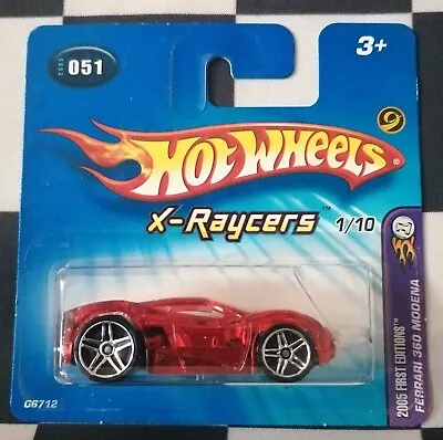 Buy Hot Wheels 2005 First Editions Ferrari 360 Modena X-Raycers Short Card #051 • 9.99£