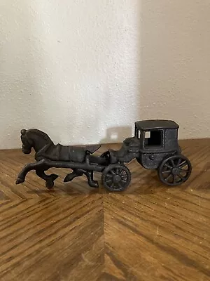 Buy Antique Cast Iron Horse Drawn Carriage Buggy Toy 9.5  • 36.68£