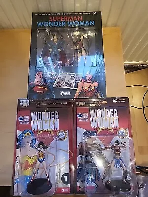 Buy Superman Wonder Woman Figures Eaglemoss Plus WW Classic And WW Divine. Sealed • 19.99£