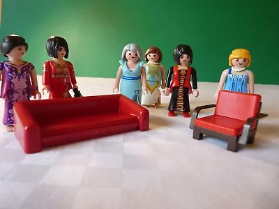 Buy Dolls House Furniture Evening Dress Ladies Designer Chairs - 6 Playmobil Figures • 1.86£