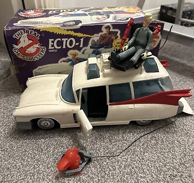 Buy Rare The Real Ghostbusters ECTO-1 Vehicle Figure Complete With Ghost 1988 • 125£