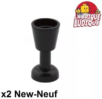 Buy LEGO 2x Minifig Glass Cuplet Glass Drink Tool Black/Black 2343 NEW • 1.20£