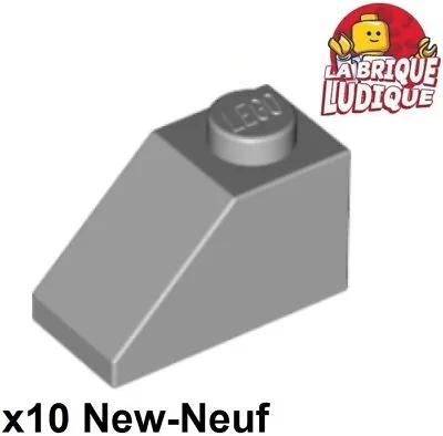 Buy LEGO 10x Slope Brick Gradient Angled 45 2x1 Grey/Light Bluish Gray 3040 New • 3£