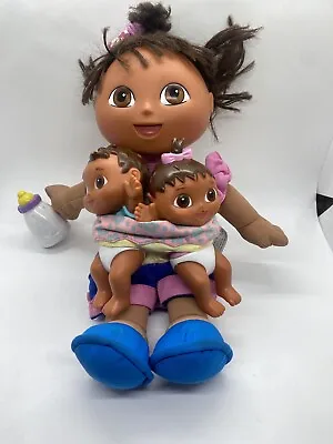 Buy Dora Explorer Mattel Talking Big Sister Babysitter Doll, Twins Toy Vintage 2004 • 19.99£