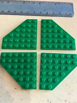 Buy Lego 4 X Technic GREEN Angled Baseplate Quarter Sections 6 X 6 Pin - Space FOUR • 1.99£
