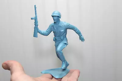 Buy Vintage Marx/Plastimarx - 6  BLUE German  Tommy Gun  Soldier Figure - 1960's • 14.17£