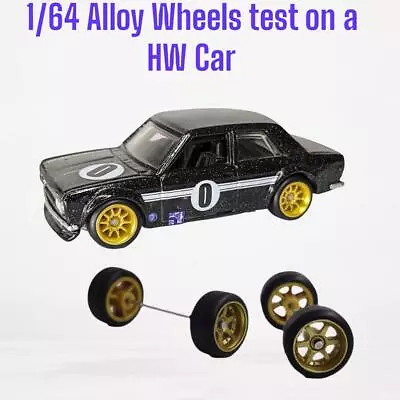 Buy 6 Spoke Custom Alloy 1:64 Wheels And Tyres Real Riders For Hot Rubber E7O3 • 1.52£