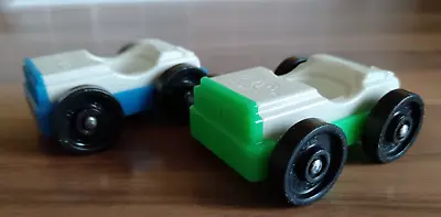 Buy Vintage Fisher Price Little People Cars X 2 Blue And Green • 3.50£