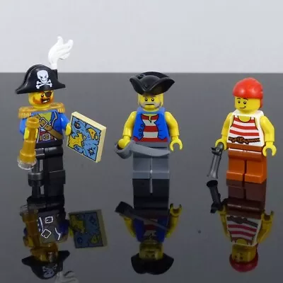 Buy Brand New Lego Pirate Minifigure 3x Inc Captain & Accessories From Set 31109 • 18£