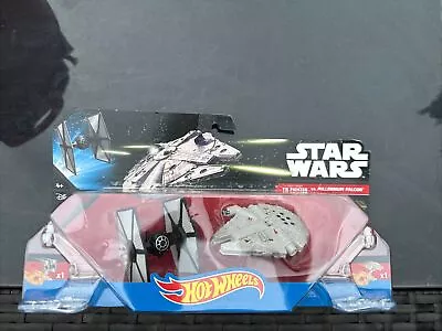 Buy BRAND NEW Hot Wheels/Star Wars 'Tie Fighter Vs Millennium Falcon' Mattel 2014 • 9.99£