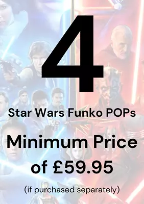 Buy Funko POP Mystery Box Random 4 Genuine Star Wars Funko POP With Protectors • 39.99£