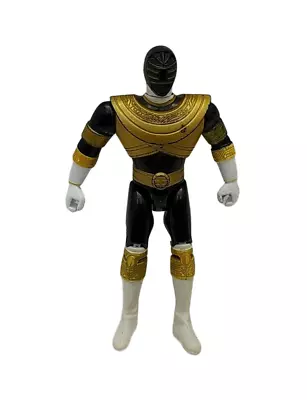 Buy 1996 Bandai Power Rangers Zeo Black Gold Ranger Action Figure Vintage 90's • 9.99£