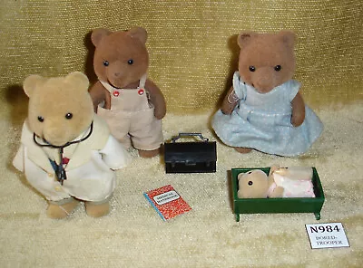 Buy Vintage Sylvanian Families Bear Figures Doctor Murdoch Timbertop Huntington Rare • 19.99£