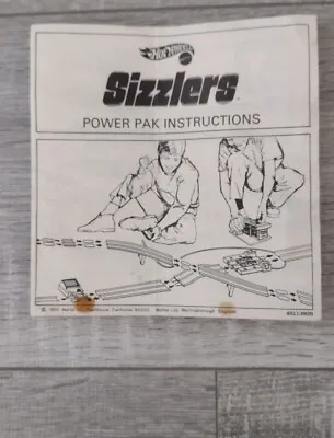 Buy Mattel Hot Wheels Sizzlers Power Pak Instructions 1969 • 15.99£