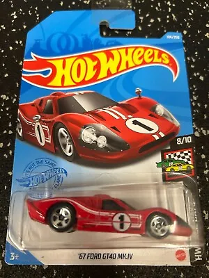 Buy FORD GT40 67 RED LONG CARD WHITE Hot Wheels 1:64 **COMBINE POSTAGE** • 2.95£