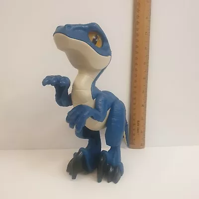Buy Fisher Price Imaginext Jurassic World T-Rex Raptor XL 9.5  Blue Dinosaur Toy • 4.17£