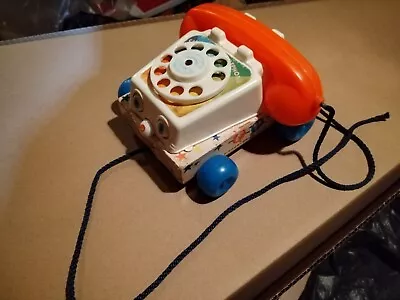 Buy Fisher Price Vintage Wooden Telephone 1970s • 12£