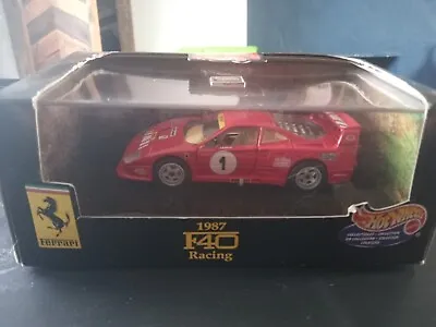 Buy Hot Wheels-1987 Ferrari F40 Racing 1:43 Scale Car Model With Display Case • 25£