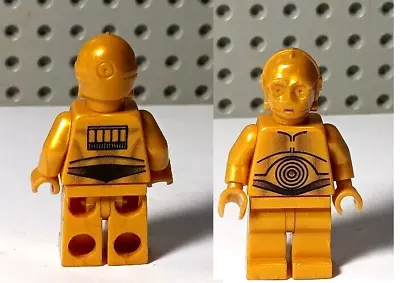 Buy LEGO C-3PO Star Wars GOLD Robot C3po C3-po Solid Gold Head Legs R2-D2 Friend • 8.76£