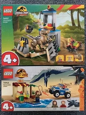 Buy LEGO JURASSIC WORLD : Velociraptor Escape & Pteranodon Chase - New And Sealed • 25£