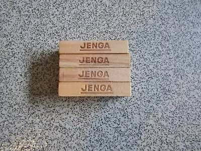 Buy 4 X Wooden JENGA Bricks Blocks Replacements Spares parts  FREE P&P • 3£