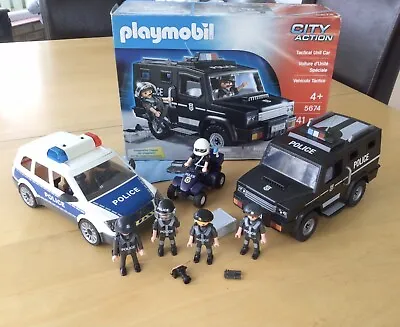Buy Playmobil Police Tactical 5674 Car, Squad Car & Quad Bike Etc. • 16.99£