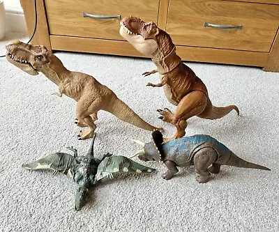 Buy Jurassic World Dinosaur Bundle Toy Job Lot Inc T-Rex Triceratops & Dimorphodon ￼ • 15£