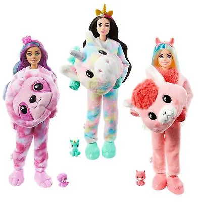 Buy Barbie Cutie Reveal Doll Playset Fantasy Surprises Plush Costume Including Pet • 18.99£