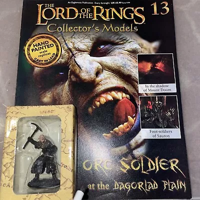 Buy LORD OF THE RINGS COLLECTOR'S MODELS EAGLEMOSS ISSUE 13 Ork Soldior FIGURE & MAg • 7.99£